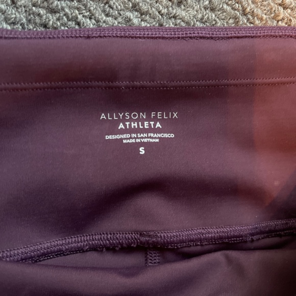 Athleta running legging aubergine purple maroon size small Allyson Felix - Picture 4 of 5